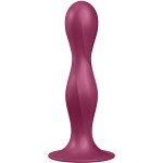 SATISFYER - DILDO DE SILICONE DUPLA BALL-R GARNET | Pasio